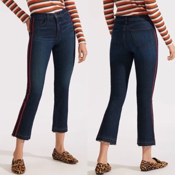 Veronica Beard Carolyn High Rise Baby Boot Cut Flare Jeans Midnight Wash size 26 - Picture 1 of 11